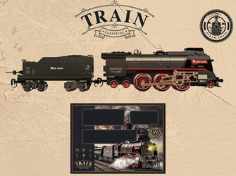 Zestaw z pociągiem światło dźwięk 48el