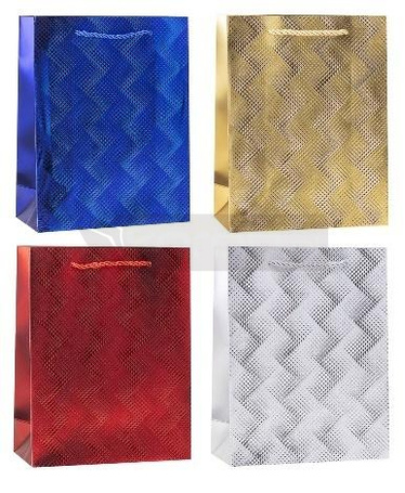 Torebka ozdobna 26x32x10cm hot-stamp mix ROZETTE
