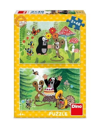 Puzzle dla dzieci Krecik i Myszka w ogrodzie