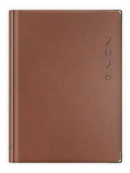 Terminarz 2026 B6 lux złocony brązowy