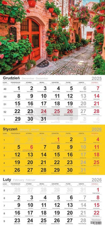 Kalendarz 2026 trójdzielny Alejka