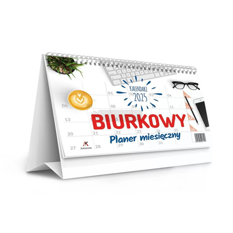 Kalendarz 2026 biurkowy planer stojący 24x15cm