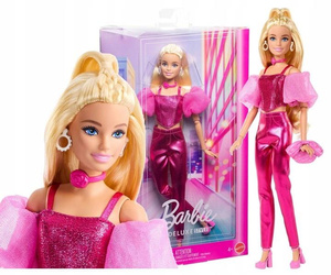 LALKA BARBIE DELUXE STYLE #5 w stroju z metalicznym połyskiem JFP40
