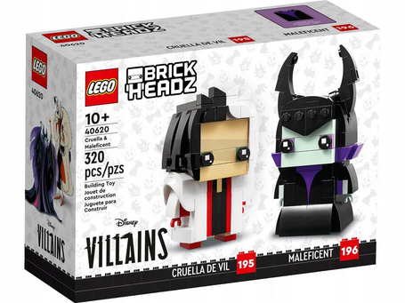 LEGO BRICKHEADZ 40620 Cruella i Diabolina, zestaw klocków +10 lat