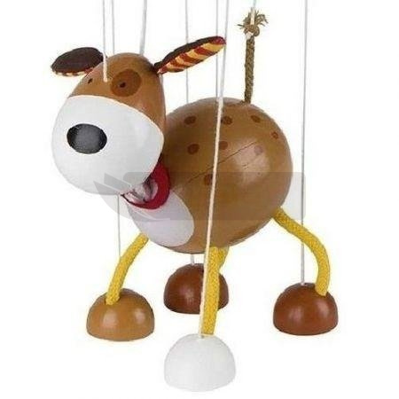 Drewniana marionetka Pies
