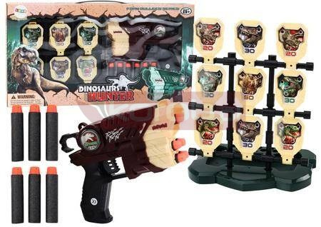 Pistolet z tarczą + strzałki brązowy