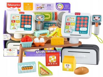FISHER PRICE SKLEPIK KASA FISKALNA zabawka interaktywna dla dzieci +2 lata JGW98
