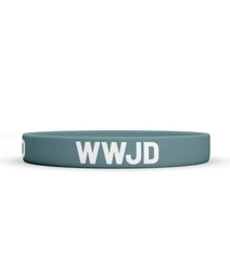 Opaska silikonowa - WWJD - morska