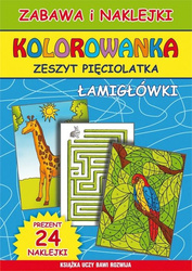 Kolorowanka. Zeszyt pięciolatka. Łamigłówki