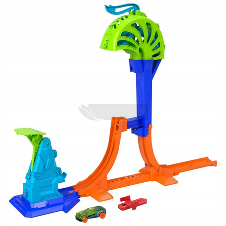 HOT WHEELS STUNT TRACKS ZESTAW Mistrzowski skok Pionowy tor + autko JHK75