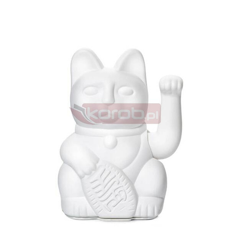 Kot szczęścia biały 15cm