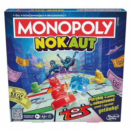 GRA PLANSZOWA MONOPOLY NOKAUT, gra dla całej rodziny wersja polska +8 lat F8995