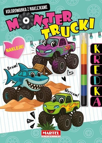 Kolorowanka z kredką Monster Trucki