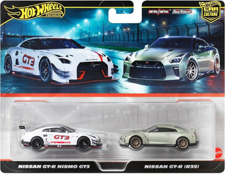 HOT WHEELS PREMIUM CULTURE CAR 2-pack Nissan GT-R NISMO GT3/Nissan GT-R R35 JBL05