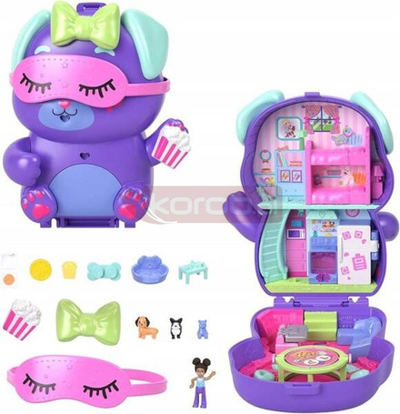 LALKA POLLY POCKET PIESKOWE PIŻAMA PARTY zestaw do zabawy dla dzieci +4 lat JCR38