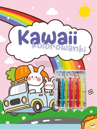 Kawaii kolorowanki różowa