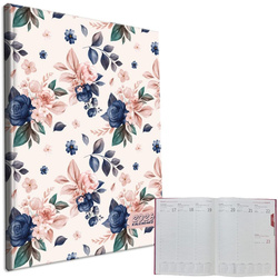 Kalendarz 2026 A4 tygodniowy Niebieskie Róże