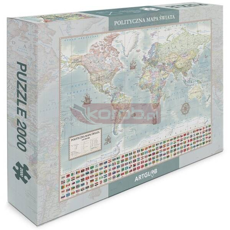 Puzzle 2000 - Świat polityczny m. stylizowana