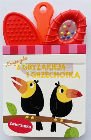 Książeczka z gryzakiem i grzechotką. Zwierzątka