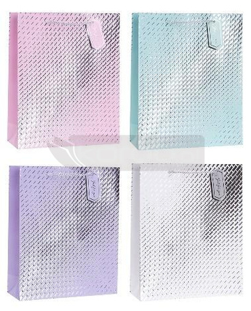 Torebka ozdobna 26x32x10cm hot-stamp mix ROZETTE