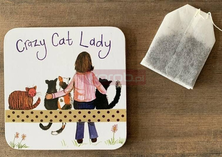 Podkładka pod kubek C153 Crazy Cat Lady Kociara