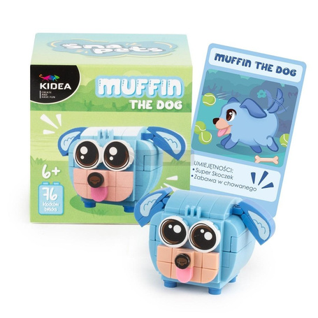 Klocki snapets pies niebieski KIDEA