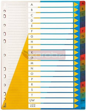 Przekładki A4 PP alfabetyczne BP631-AZ