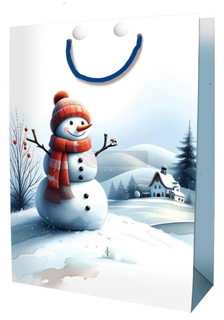 Torebka ozdobna Święta BN Bałwan mała