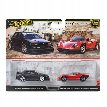 HOT WHEELS PREMIUM CULTURE CAR 2-pack Alfa Romeo 155 V6 T1 /33 Stradale JBK95