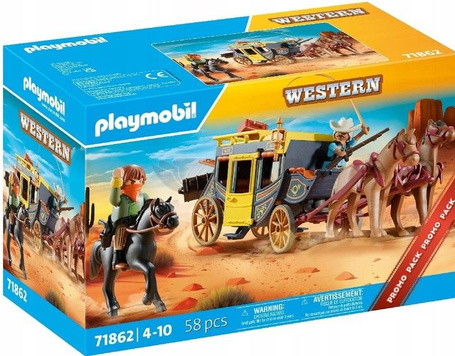 PLAYMOBIL WESTERN 71862 Napad na dyliżans zestaw +4 lata