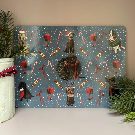 Podkładka pod talerz Świąteczne psy Święta