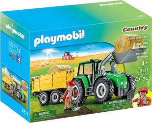 PLAYMOBIL COUNTRY FARMA 9317 TRAKTOR Z PRZYCZEPĄ zestaw dla dzieci +4 lata