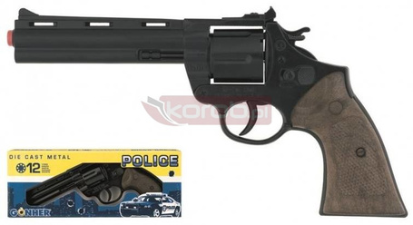 Rewolwer policyjny metalowy 12 naboi GONHER 123/6
