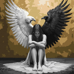 Malowanie po numerach - Dwie strony duszy metal