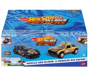 HOT WHEELS PULL-BACK SPEEDERS zestaw 2 aut MUSCLE AND BLOWN & PORSCHE 914 HWH54