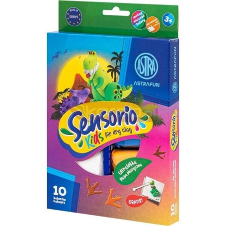 Lekka masa plastyczna Dinozaury 10kol ASTRA