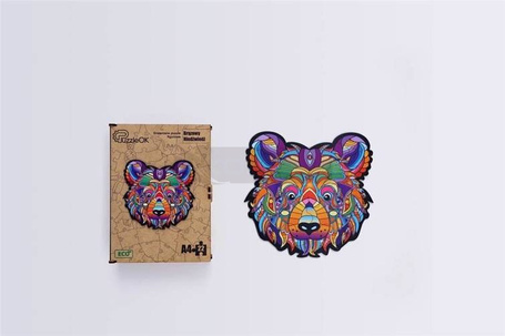 Puzzle drewniane eko 22 Brązowy niedźwiedź A4