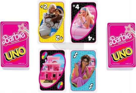 GRA KARTY UNO BARBIE THE MOVIE oryginalne kultowe karty firmy Mattel HPY59