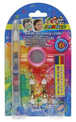 Kredki do twarzy i ciała przekładane 6 kolorów