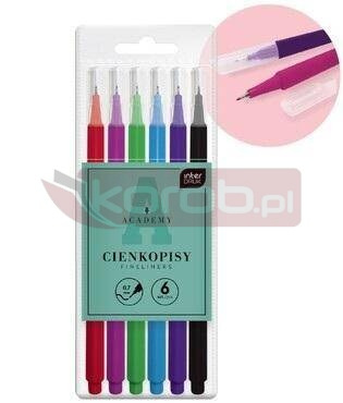 Cienkopisy Academy 6 kolorów