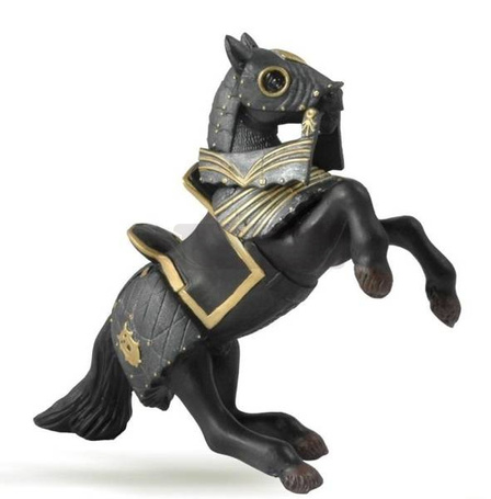 Koń w czarnej zbroi