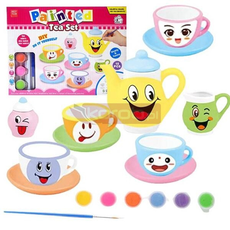 Zestaw do herbaty do malowania filiżanek 3D