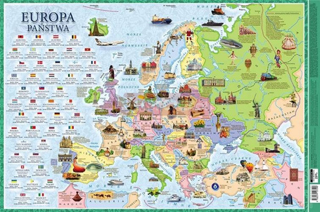 Podkładka 3W - Mapa Europa państwa