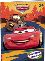 Auta. Kolorowanka z naklejkami