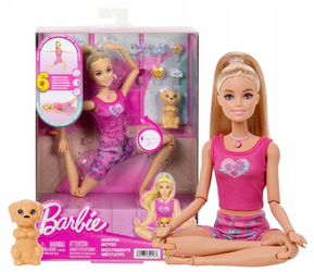 LALKA BARBIE MADE TO MOVE RUCHOMA Medytacja, lalka interaktywna z pieskiem JJN55