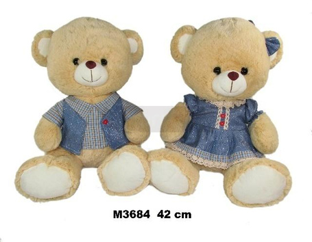 Miś w ubranku 42cm MIX