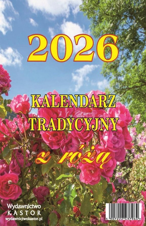 Kalendarz 2026 zdzierak tradycyjny z różą