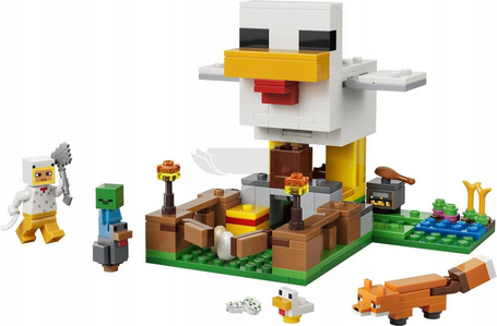 KLOCKI LEGO MINECRAFT 21585 Farma kurczaków, zestaw klocków +7 lat