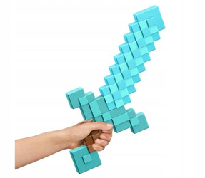 MINECRAFT DIAMENTOWY MIECZ pikselowy, duży miecz dla dzieci +6 lat JLJ39