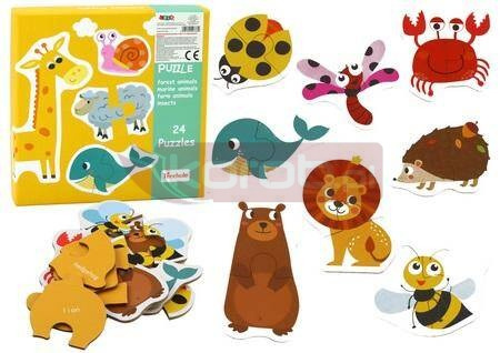 Puzzle edukacyjne zwierzątka 48el